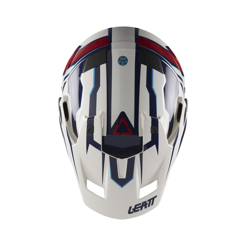 KASK MOTOCYKLOWY Z GOGLAMI LEATT ADV 7.5 ROYAL BLUE RED