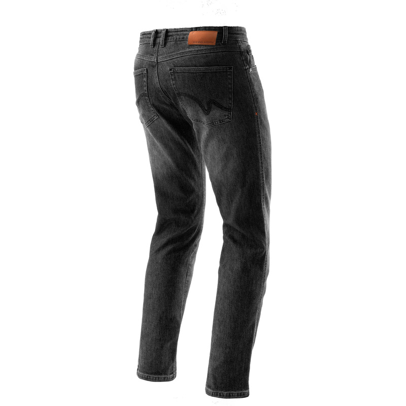 JEANSY MOTOCYKLOWE REBELHORN BRONCO WASHED BLACK MONOLAYER
