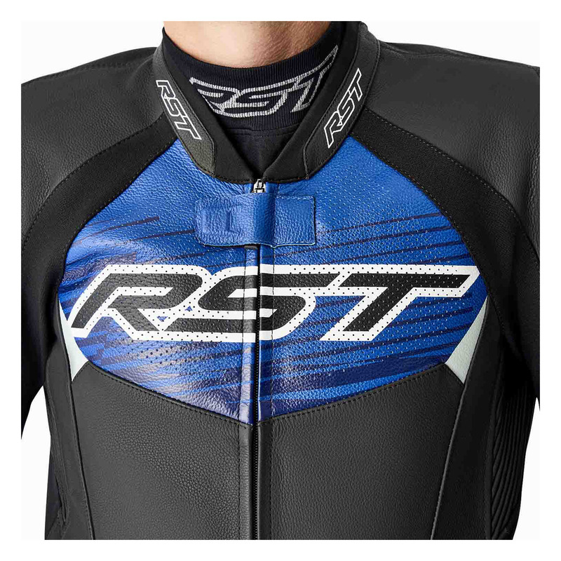 KURTKA MOTOCYKLOWA SKÓRZANA RST TRACTECH EVO D3O BLACK BLUE S
