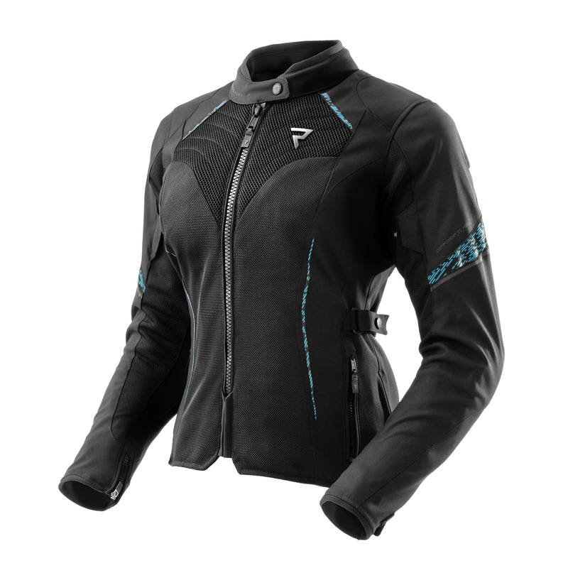KURTKA MOTOCYKLOWA TEKSTYLNA DAMSKA REBELHORN JAX BLACK BLUE WXS