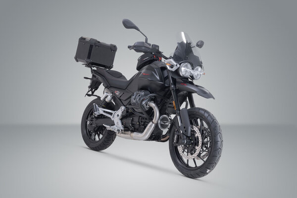 ZESTAW KUFRA CENTRALNEGO TRAX ADV SW-MOTECH MOTO GUZZI V85 STRADA (24-) BLACK