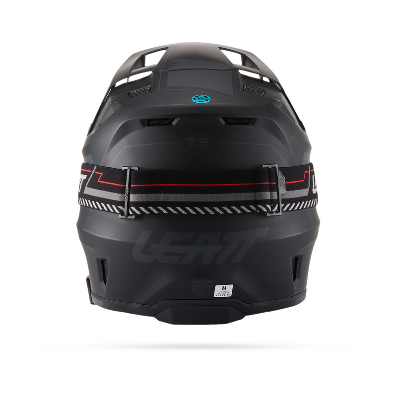 KASK MOTOCYKLOWY Z GOGLAMI LEATT KIT MOTO 7.5 CARDO STEALTH BLACK L