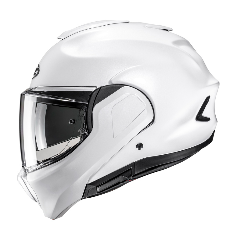 KASK MOTOCYKLOWY HJC F100 SOLID PEARL WHITE