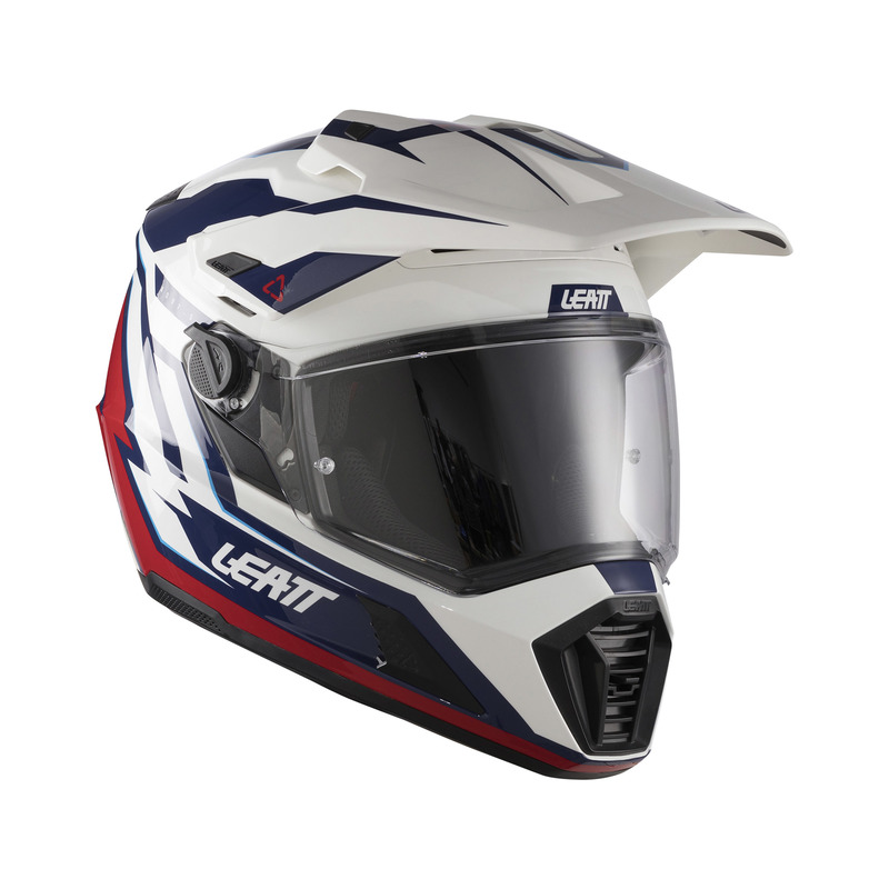 KASK MOTOCYKLOWY Z GOGLAMI LEATT ADV 7.5 ROYAL BLUE RED