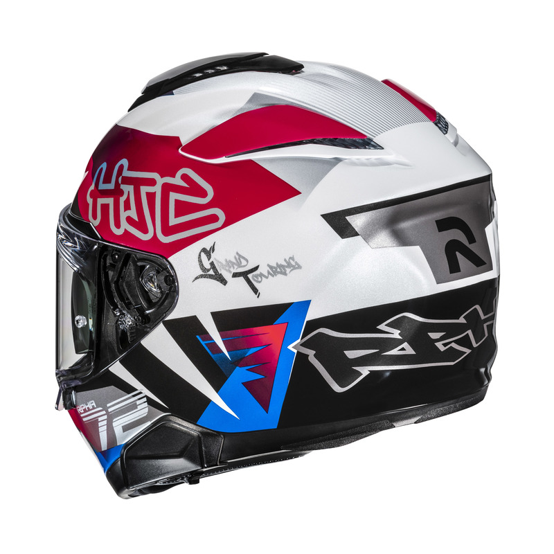 KASK MOTOCYKLOWY HJC RPHA72 GOLDY WHITE RED M