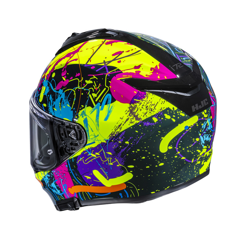 KASK MOTOCYKLOWY HJC I72 ELECTRA YELLOW BLUE M
