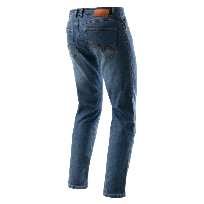 JEANSY MOTOCYKLOWE REBELHORN BRONCO WASHED BLUE MONOLAYER