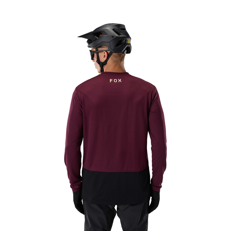 KOSZULKA ROWEROWA Z DŁUGIM RĘKAWEM FOX RANGER HEAD DARK MAROON S