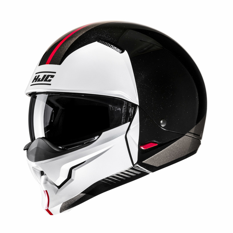 KASK MOTOCYKLOWY HJC I20N VENA WHITE BLACK S