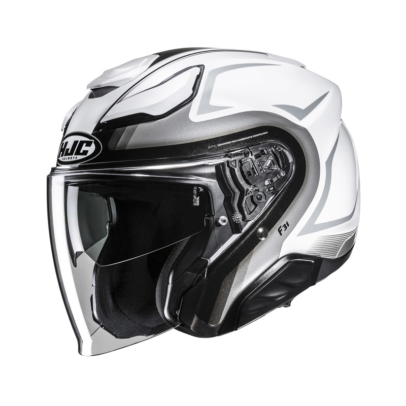 KASK MOTOCYKLOWY HJC F31 BASK WHITE GREY XXL