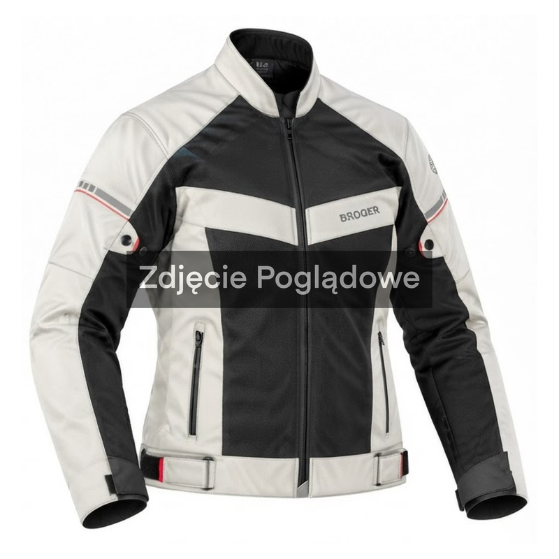 KURTKA MOTOCYKLOWA TEKSTYLNA DAMSKA BROGER ARTER LIGHT GREY BLACK WS