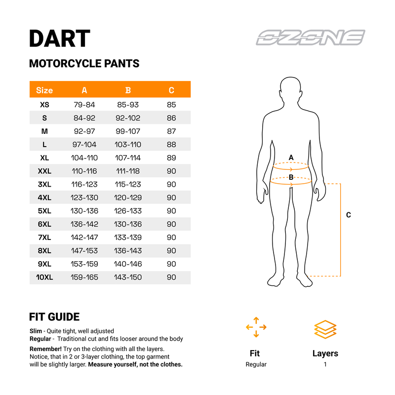 SPODNIE MOTOCYKLOWE TEKSTYLNE OZONE DART BLACK