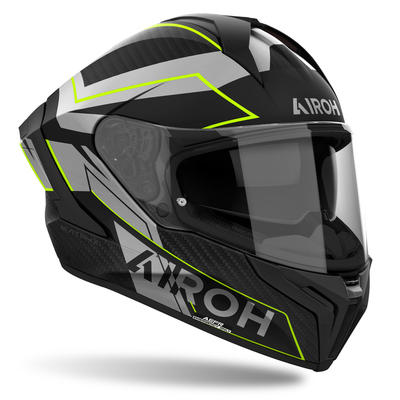 KASK MOTOCYKLOWY AIROH MATRYX SENTINEL YELLOW MATT S