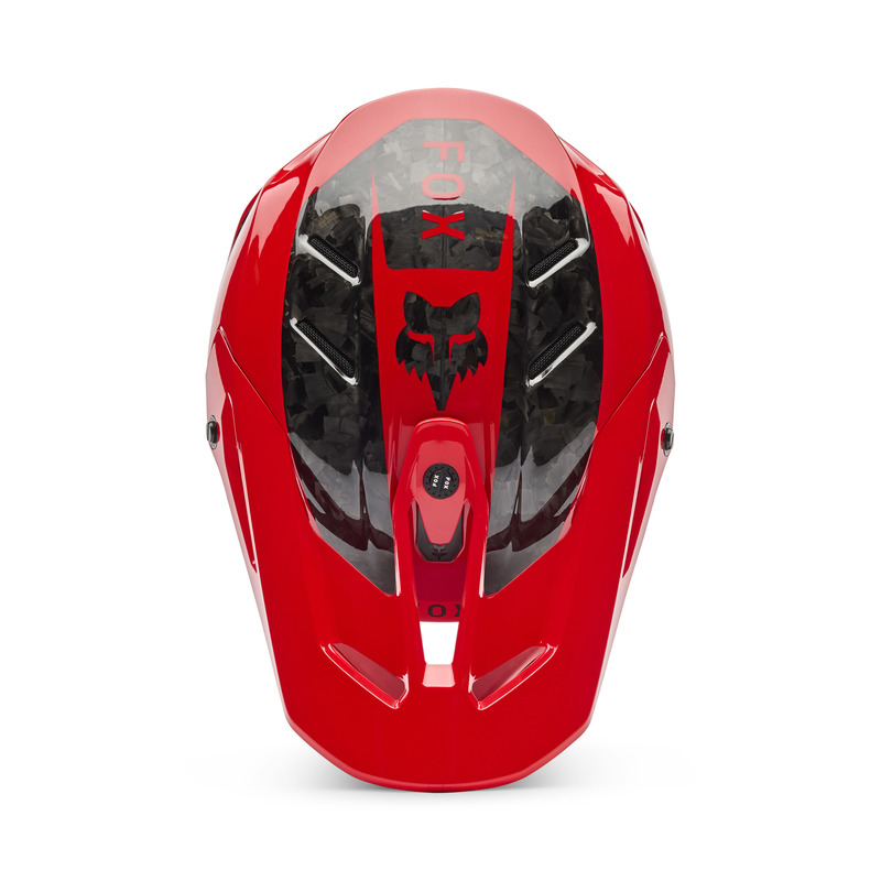 KASK MOTOCYKLOWY FOX V3 RS FRACTURE FLUO RED