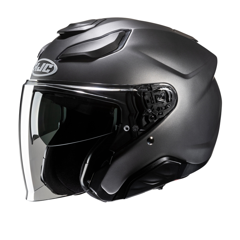 KASK MOTOCYKLOWY HJC F31 SOLID SEMI FLAT TITANIUM L