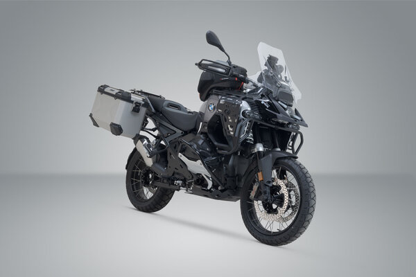 ZESTAW KUFRÓW BOCZNYCH TRAX ADV I STELAŻY SW-MOTECH BMW R 1300 GS ADVENTURE (24-) SILVER 45/45L