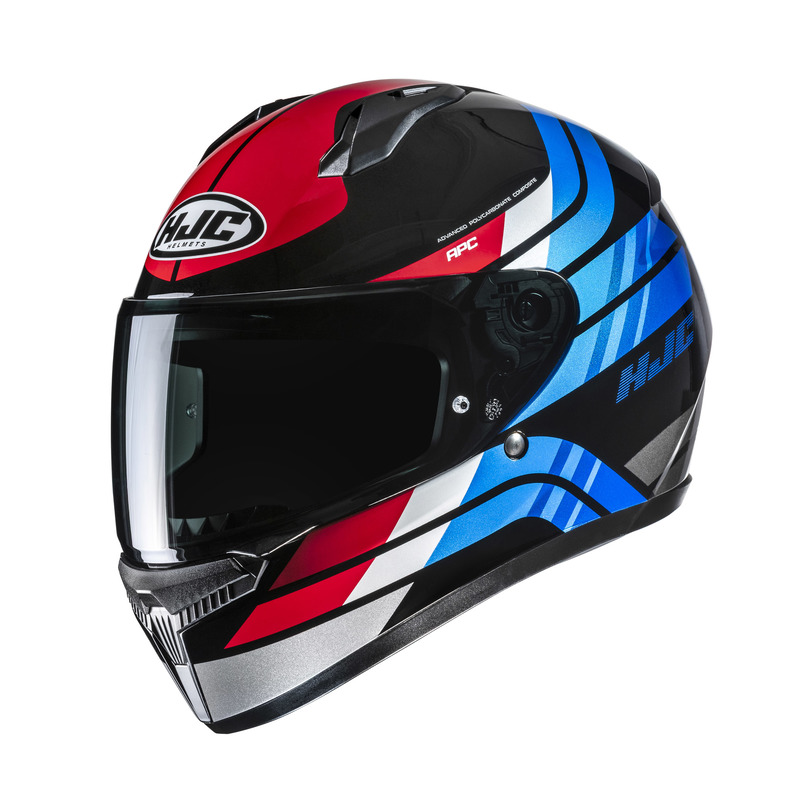 KASK MOTOCYKLOWY HJC C10 HIPER WHITE RED XS