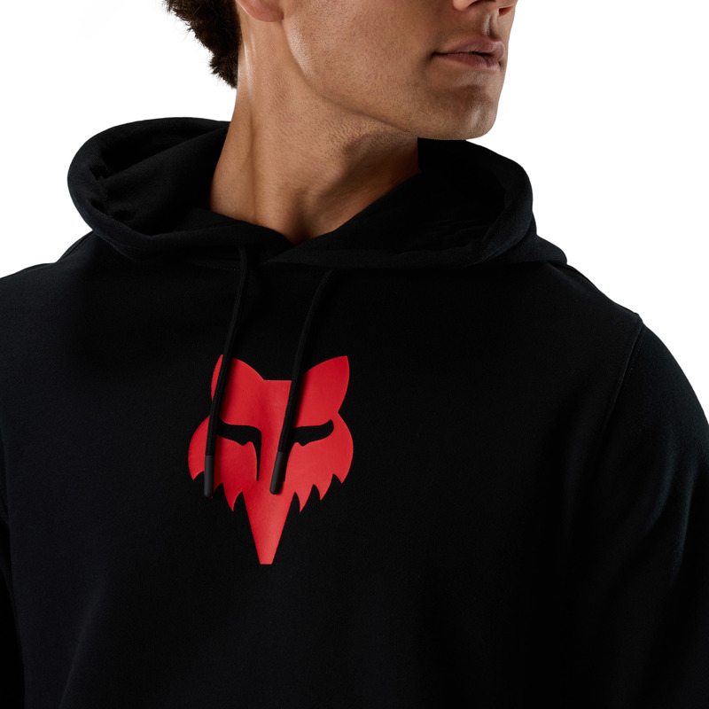 BLUZA Z KAPTUREM FOX HEAD FLEECE PO BLACK RED