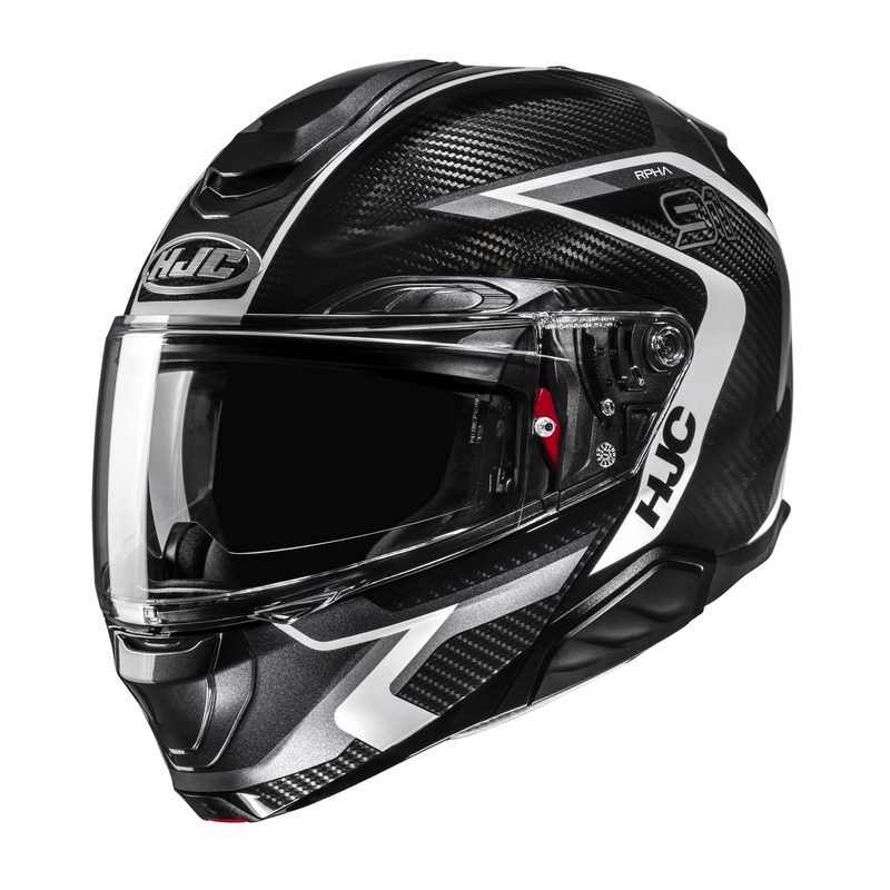 KASK MOTOCYKLOWY HJC RPHA91 CARBON LAGOS BLACK WHITE