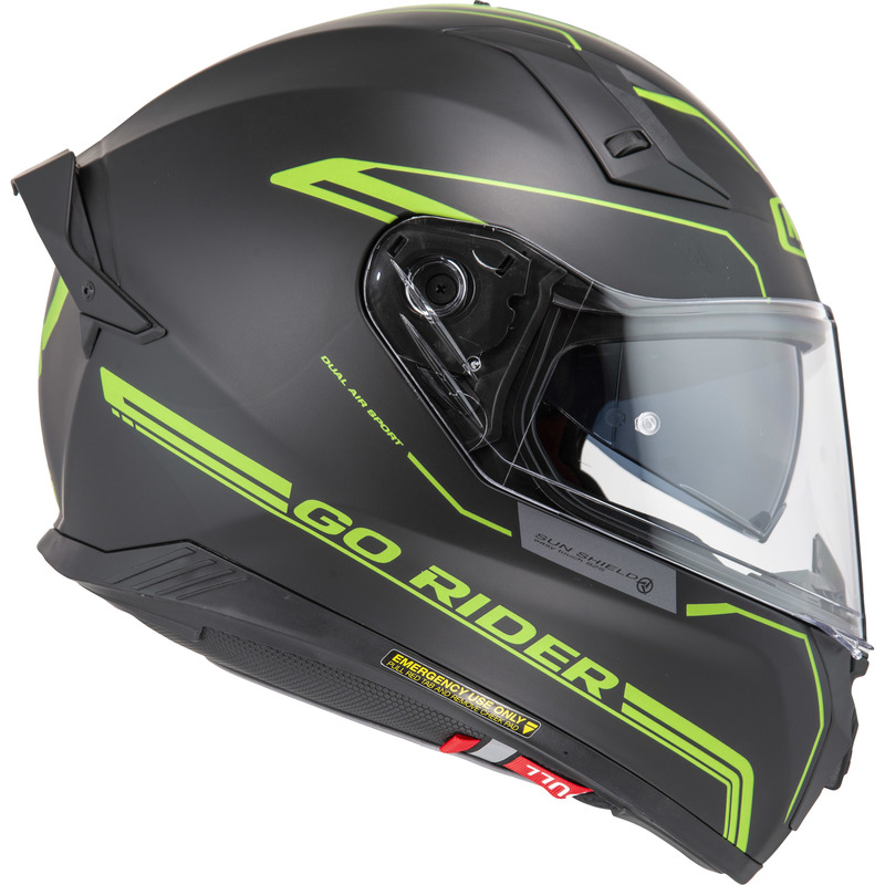KASK MOTOCYKLOWY NZI GO RIDER STREAM DUO SOLID NOUVEAU BLACK K MATT S