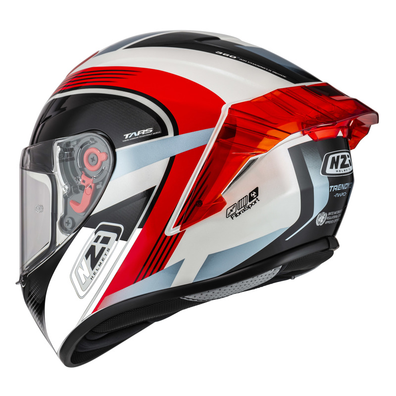 KASK MOTOCYKLOWY NZI TRENDY STREAM RAPID WHITE RED BLUE RED S