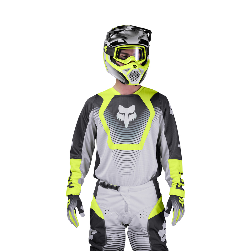 BLUZA MOTOCYKLOWA FOX 180 COLLECT GREY YELLOW