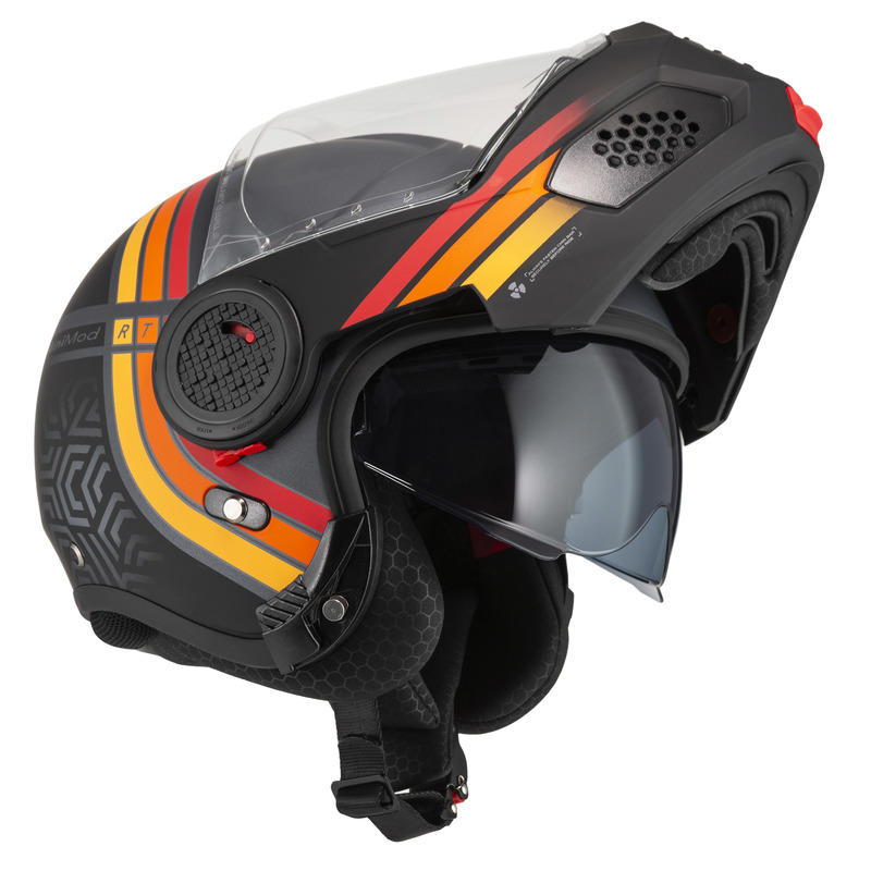 KASK MOTOCYKLOWY NZI MINIMOD DUO WATSON ANTRACITEBLACK ANTRACITE MATT