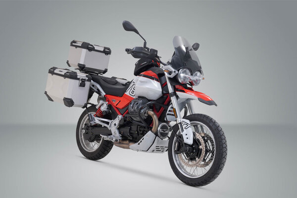 ZESTAW BAGAŻOWY ADVENTURE TRAX SW-MOTECH MOTO GUZZI V85 TT (24-) SILVER