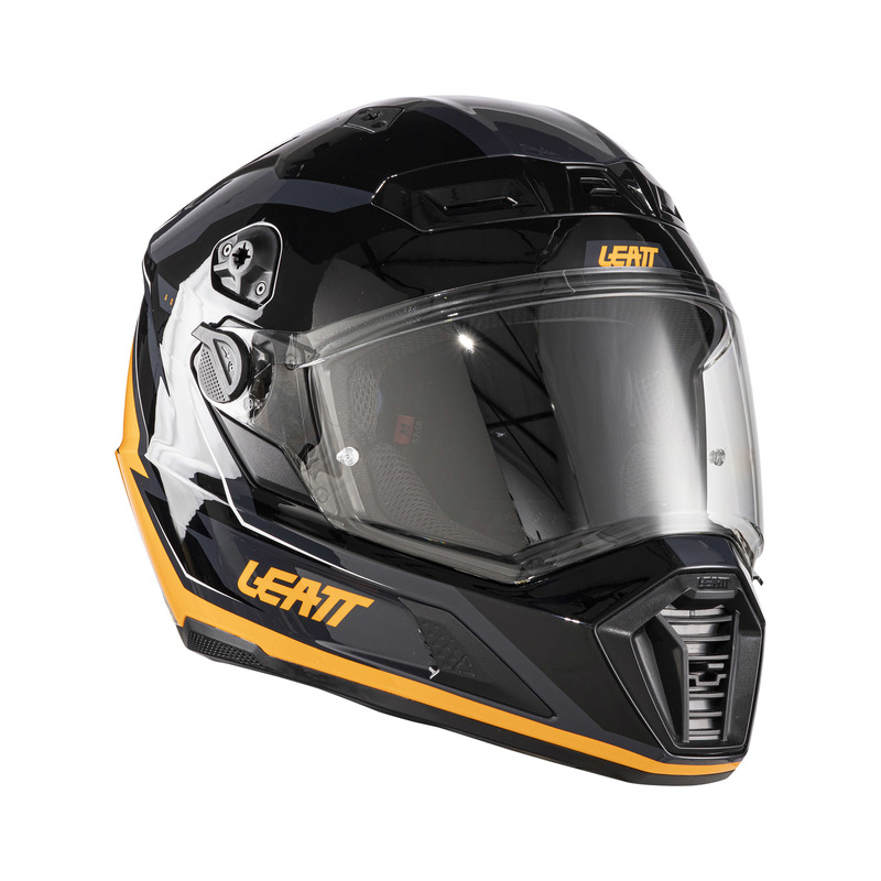 KASK MOTOCYKLOWY Z GOGLAMI LEATT ADV 7.5 BLACK ORANGE