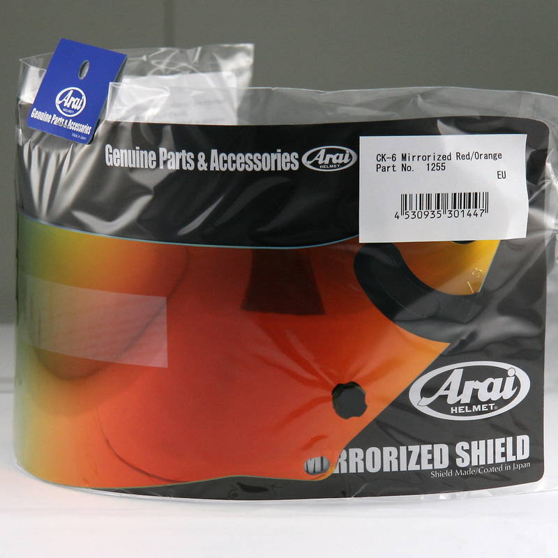 SZYBA DO KASKU ARAI SAMOCHODOWEGO CK-6 MIRROR RED ORANGE
