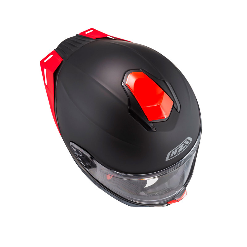 KASK MOTOCYKLOWY NZI WAKE STREAM BOOSTER SOLID NOUVEAU BLACK RED MATT