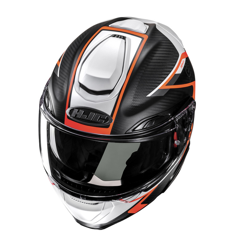 KASK MOTOCYKLOWY HJC RPHA91 CARBON LAGOS BLACK RED S