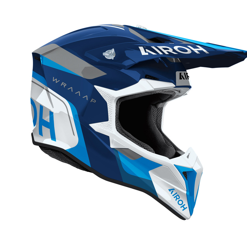 KASK MOTOCYKLOWY AIROH WRAAAP CONQUER BLUE GLOSS XL