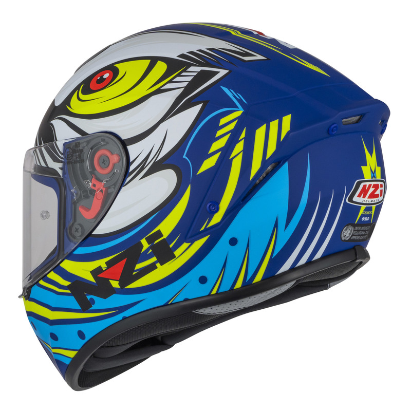 KASK MOTOCYKLOWY NZI TRENDY STREAM OCELO BLUE WHITE SKY BLUE MATT