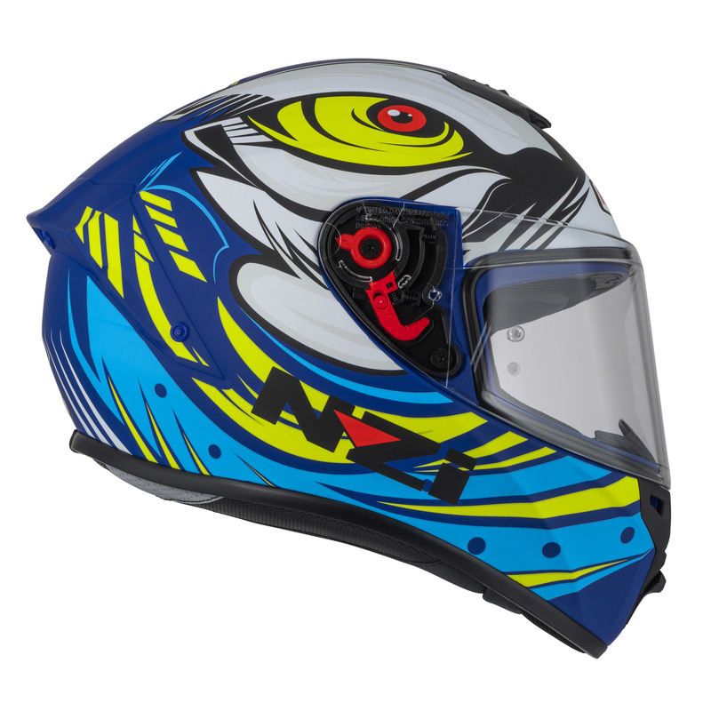 KASK MOTOCYKLOWY NZI TRENDY STREAM OCELO BLUE WHITE SKY BLUE MATT
