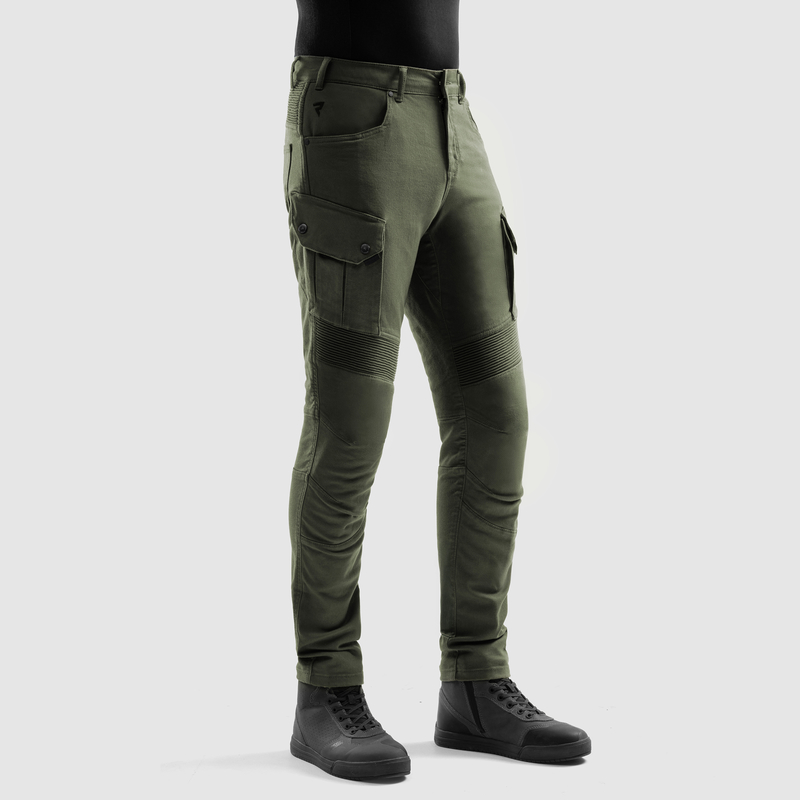 JEANSY MOTOCYKLOWE REBELHORN FASTER OLIVE GREEN