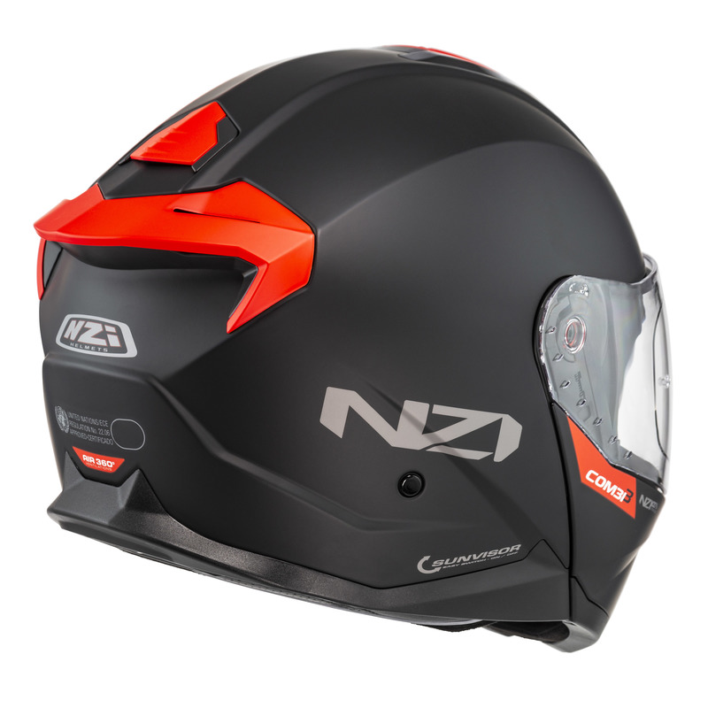 KASK MOTOCYKLOWY NZI COMBI 3 DUO SOLID NOUVEAU MATT BLACK L
