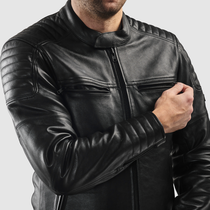 KURTKA MOTOCYKLOWA SKÓRZANA REBELHORN HUNTER 2 BLACK