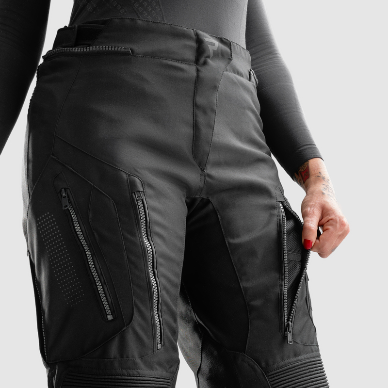 SPODNIE MOTOCYKLOWE TEKSTYLNE DAMSKIE REBELHORN HIKER 4 BLACK (KRÓTKA NOGAWKA) S-WM