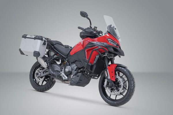 ZESTAW KUFRA CENTRALNEGO TRAX ADV SW-MOTECH 37/37 L. DUCATI MULTISTRADA V2/V2S (24-) SILVER