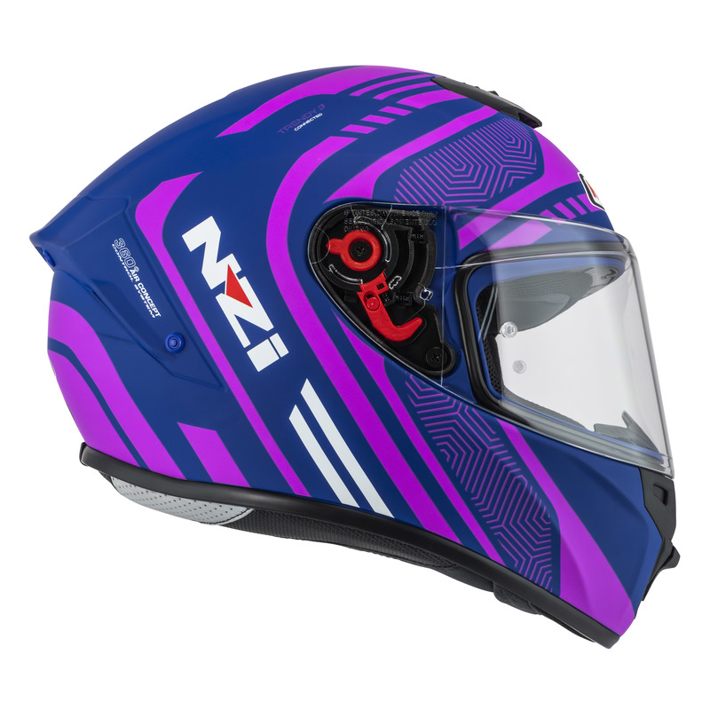 KASK MOTOCYKLOWY NZI TRENDY STREAM CONNECTED DARK BLUE PINK MATT S