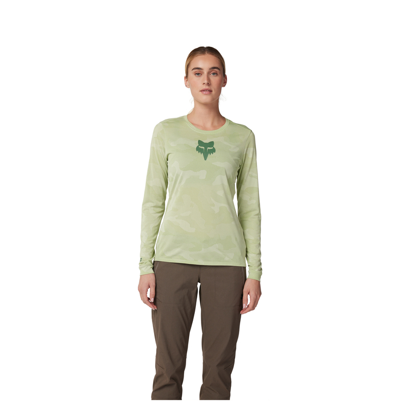 KOSZULKA ROWEROWA Z DŁUGIM RĘKAWEM DAMSKA FOX RANGER TRU DRI CACTUS XS