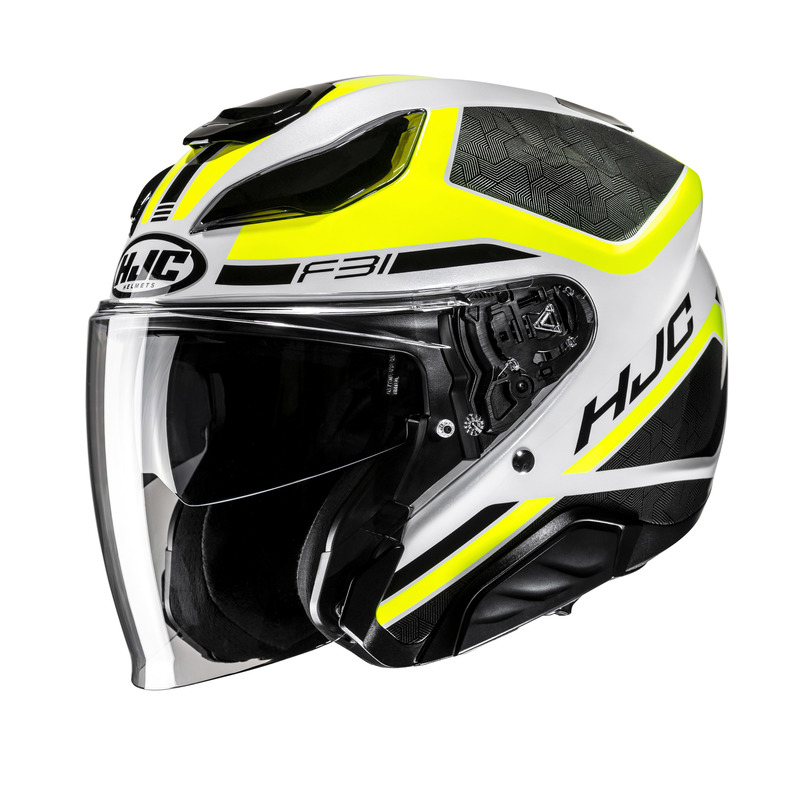 KASK MOTOCYKLOWY HJC F31 CERON BLACK YELLOW XL