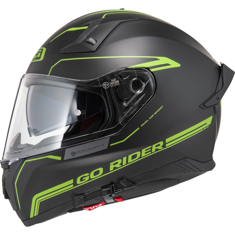 KASK MOTOCYKLOWY NZI GO RIDER STREAM DUO SOLID NOUVEAU BLACK K MATT XL