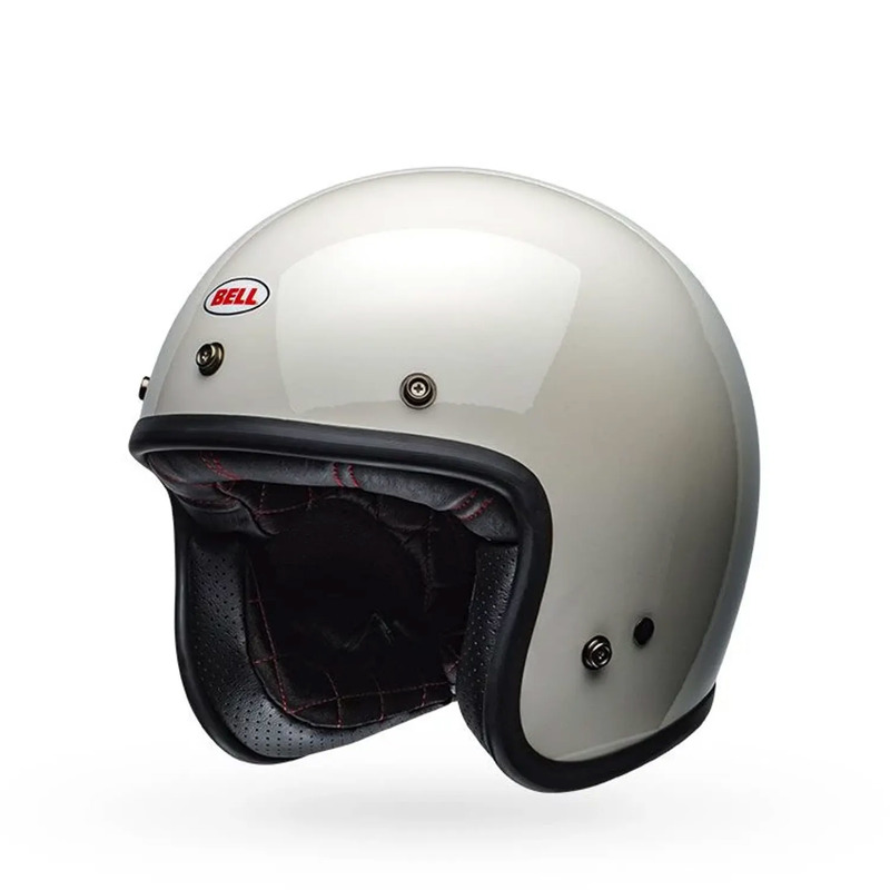 KASK MOTOCYKLOWY BELL CUSTOM 500 SOLID VINTAGE WHITE M