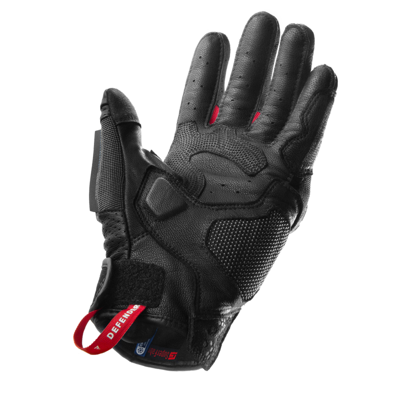RĘKAWICE MOTOCYKLOWE REBELHORN DEFENDER BLACK RED