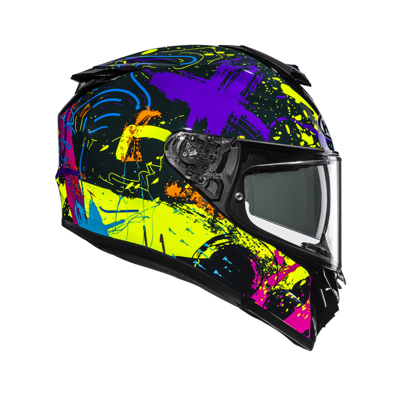 KASK MOTOCYKLOWY HJC I72 ELECTRA YELLOW BLUE M