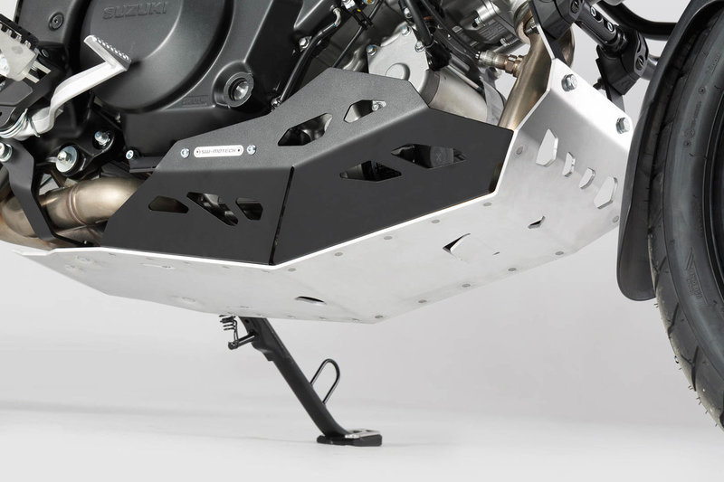 OSŁONA SILNIKA PŁYTA POD SILNIK SW-MOTECH V-STROM 1000 WITH CRASH BAR BLACK SILVER