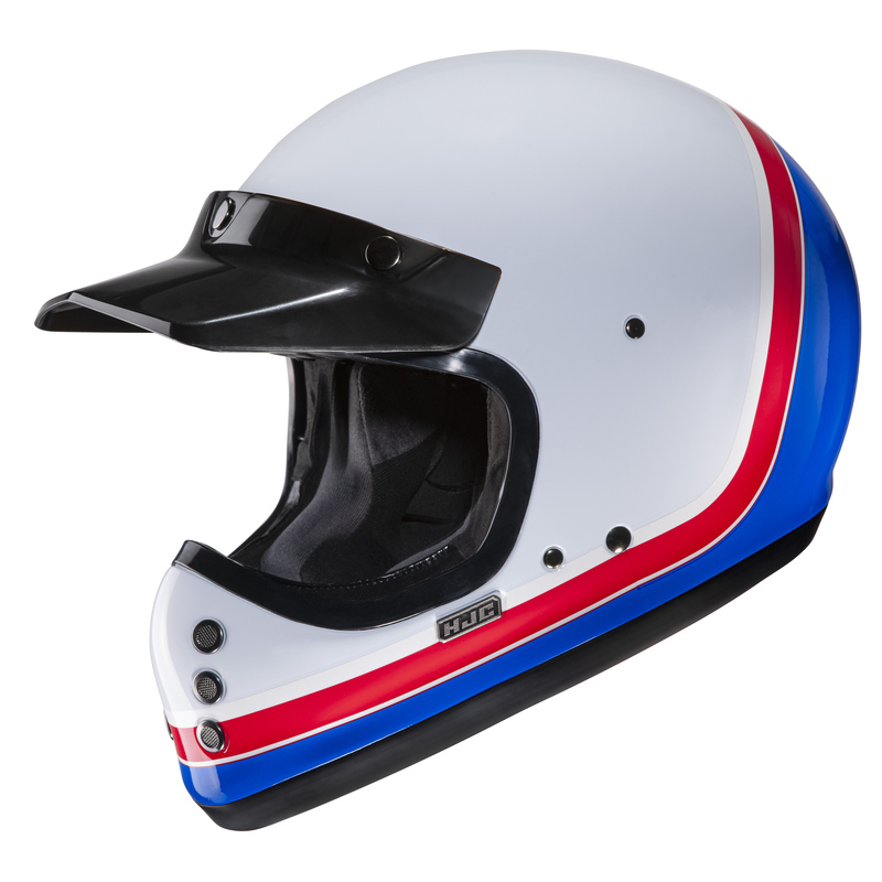 KASK MOTOCYKLOWY HJC V60 SCOBY WHITE RED BLUE L
