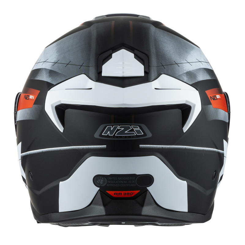 KASK MOTOCYKLOWY NZI COMBI 3 DUO METRIC BLACK RED MATT
